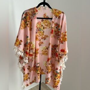 Umgee Pink Floral Kimono